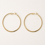 A Twist of Love Textured Hoop Earrings — Gold