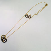 Gold Plated Three Ring Necklace Set