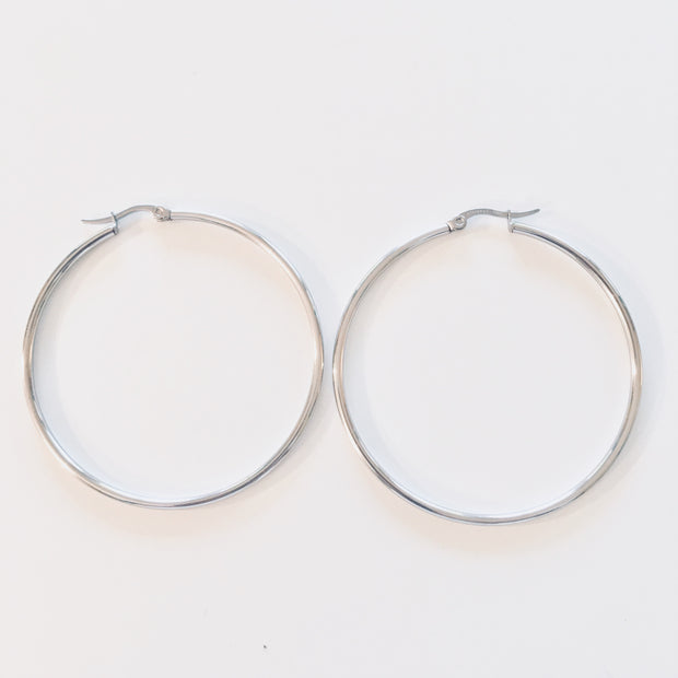 2" Stainless Steel Hoop Earrings