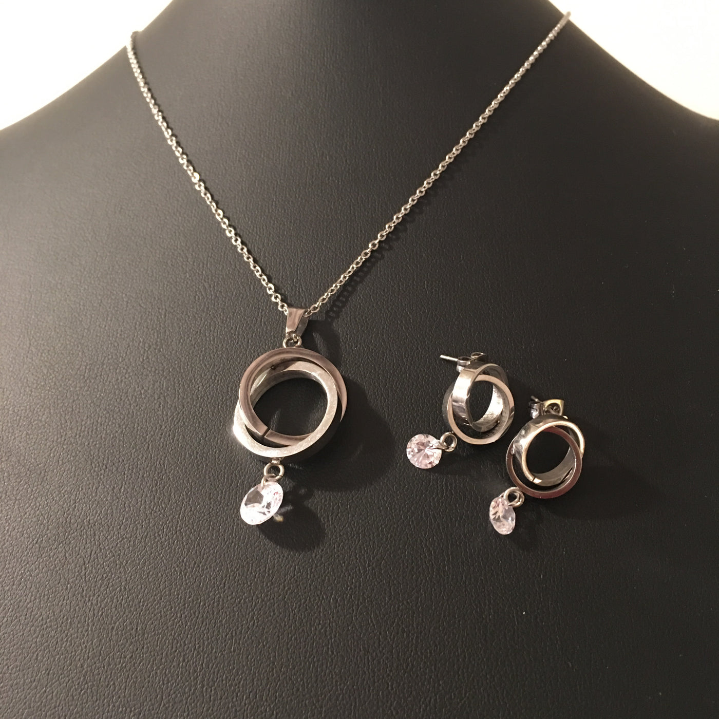 Double Circle Necklace Set