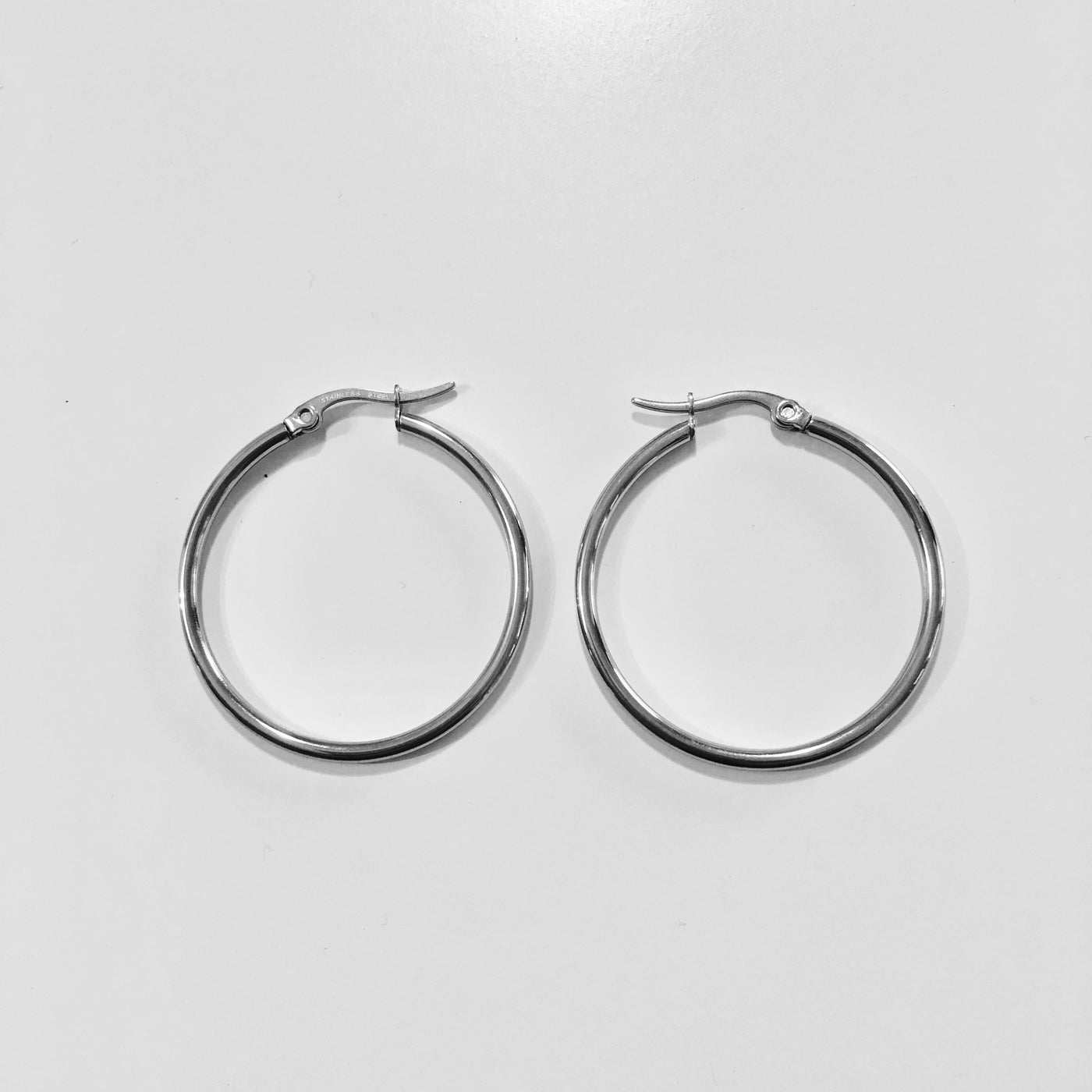 1" Stainless Steel Hoop Earrings