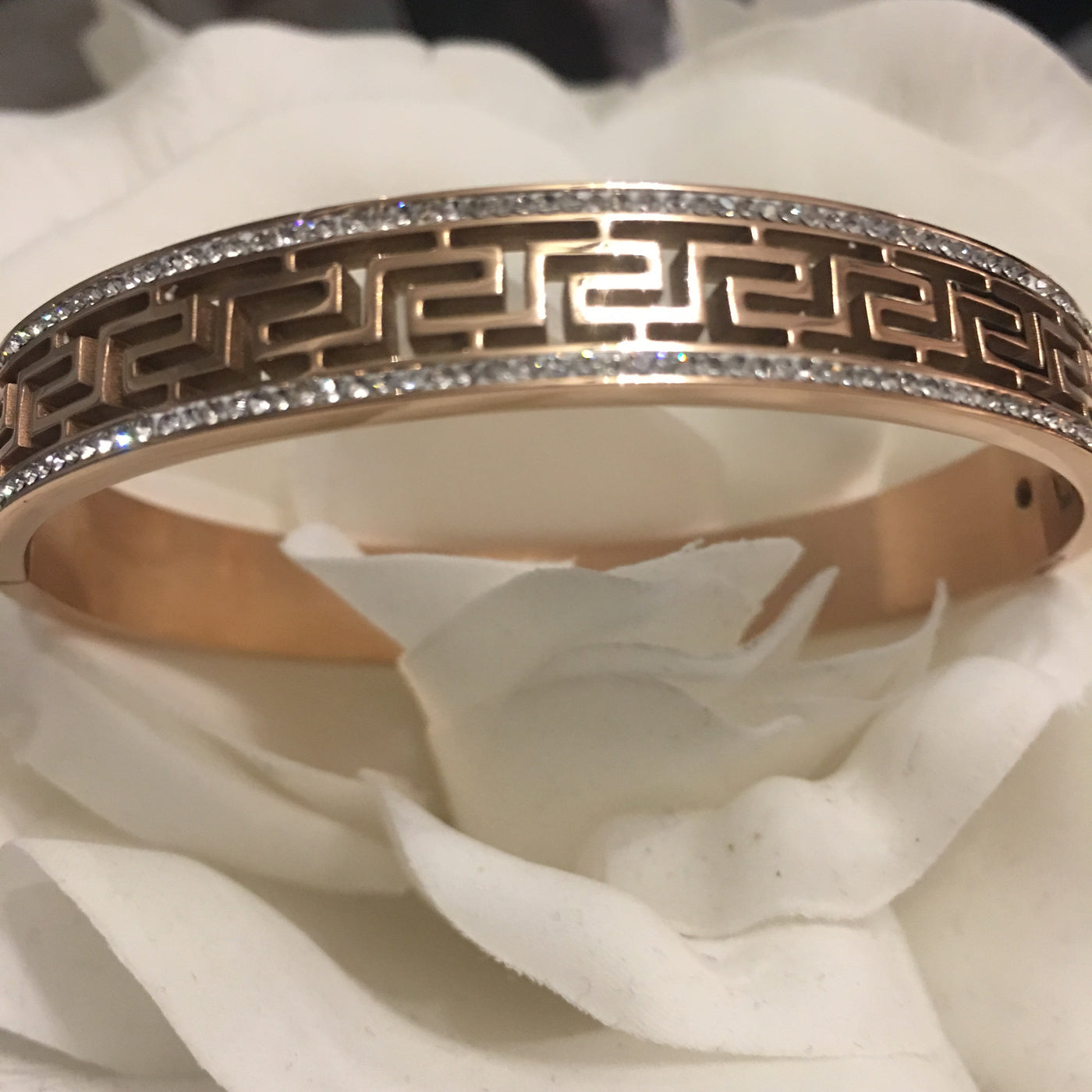 Rose Gold Greek Key Bracelet