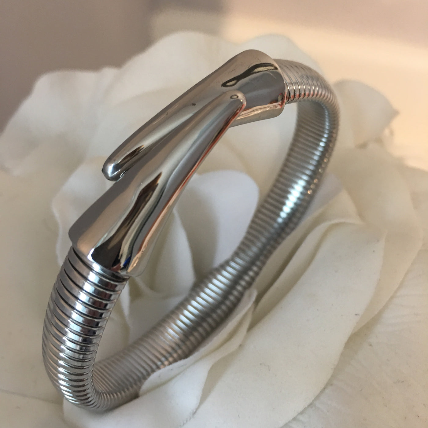 Stainless Steel Cross Over Bracelet